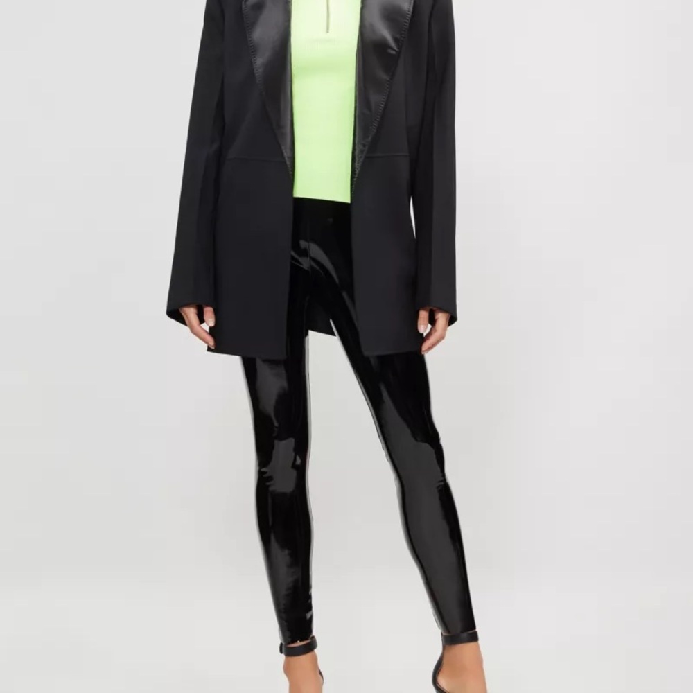Commando Faux Patent Leather Leggings Black Size Small Petite NWT High Rise